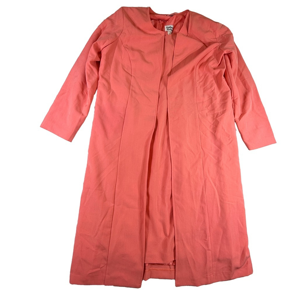 Anthony Richards Coral Pink Midi Dress Coat